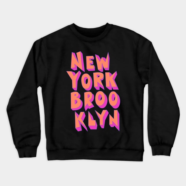 Brooklyn Burst: Dive into the Electric Energy of NYC's Creative Hub Crewneck Sweatshirt by Boogosh